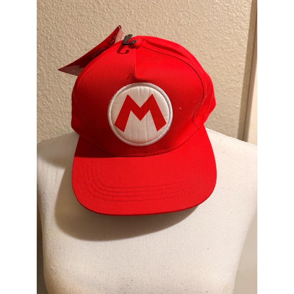 Nintendo Super Mario Bros Red Cosplay Snapback Hat Baseball Cap M Logo NWT
